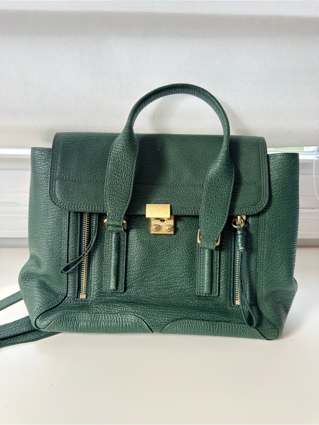 Phillip Lim Green Leather Pashli Satchel - Medium